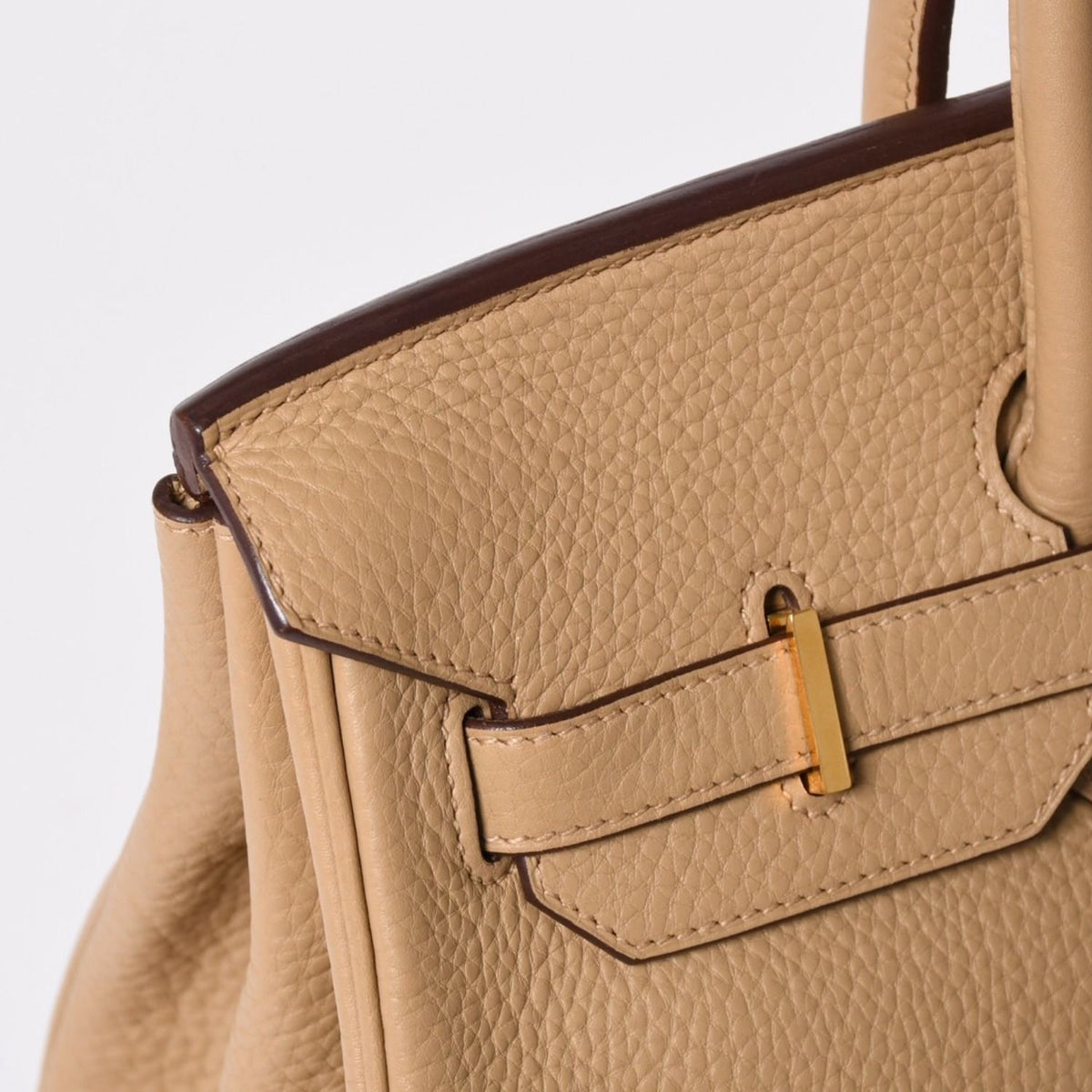 Hermes Birkin 35 Beige Gold Taurillon Clemence Handbag — view 5