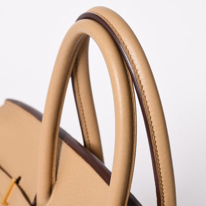 Hermes Birkin 35 Beige Gold Taurillon Clemence Handbag — view 8