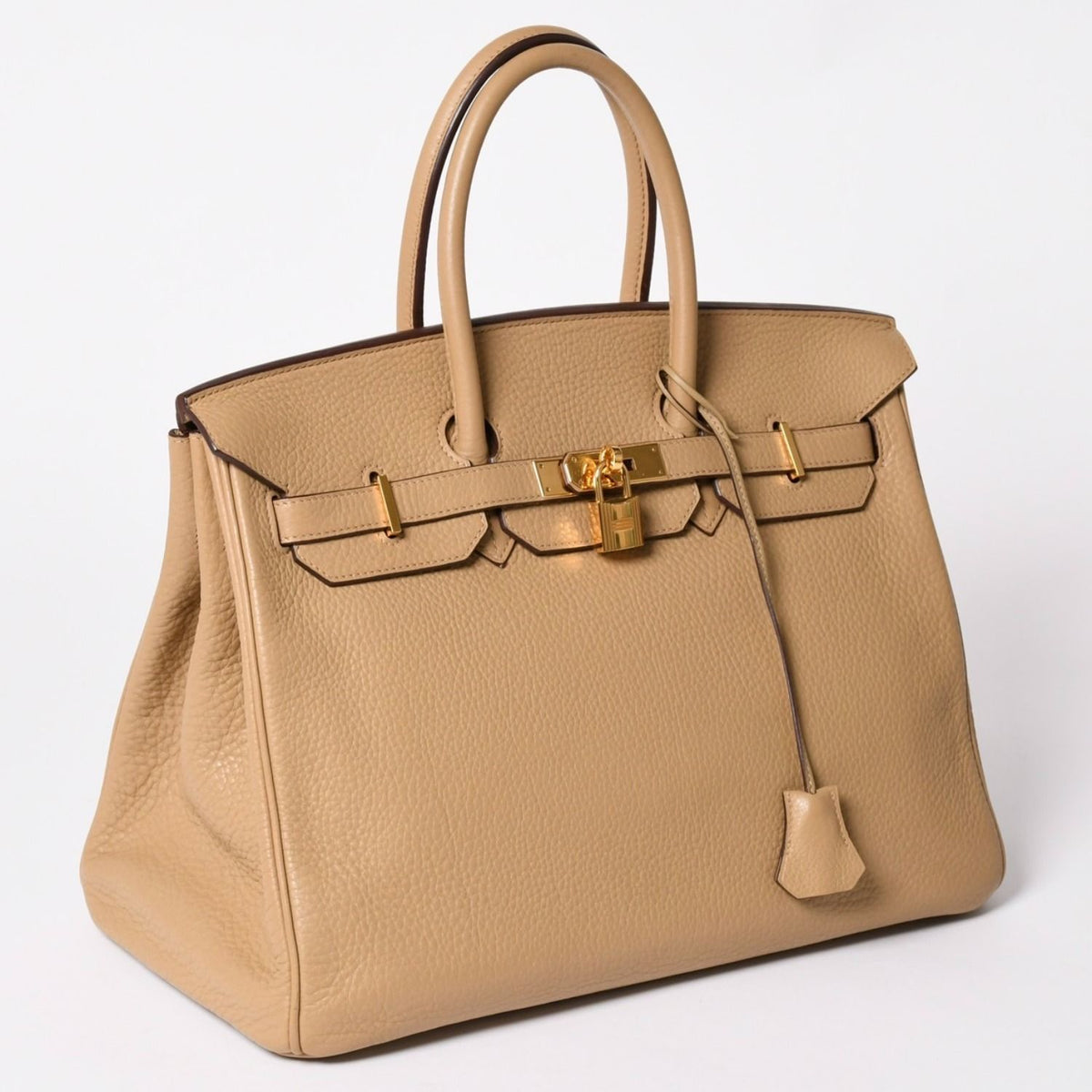 Hermes Birkin 35 Beige Gold Taurillon Clemence Handbag — view 3