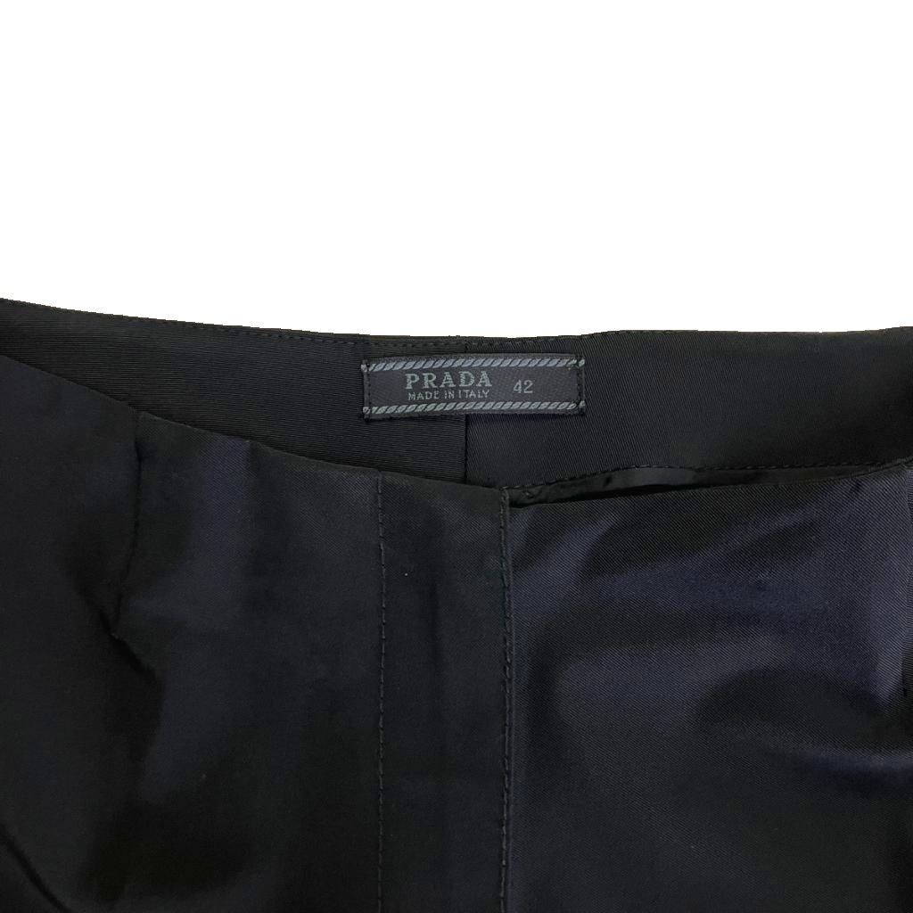 Prada Trousers Pleated Pants Vintage Archive 42 Black — view 3