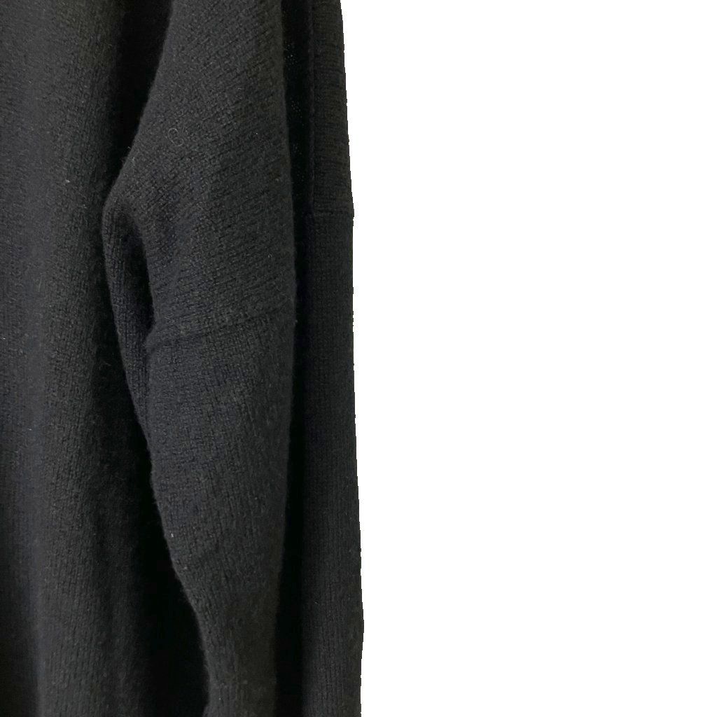 Prada Cashmere Triangle Logo Polo Shirt Knit Sweater Long Sleeve 50 Black — view 8