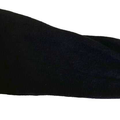 Prada Cashmere Triangle Logo Polo Shirt Knit Sweater Long Sleeve 50 Black — view 7
