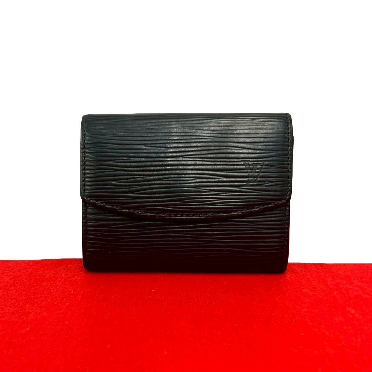 Louis Vuitton Porte-Monnaie Sample Epi Leather Coin Purse Noir Black
