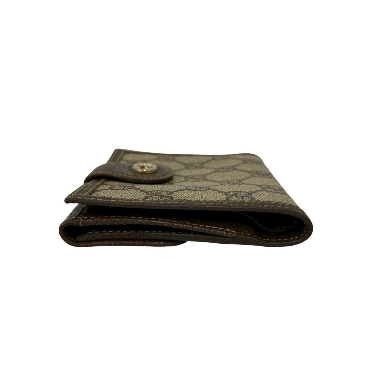 Gucci Vintage GG Logo Canvas Leather Bifold Wallet Brown — view 4