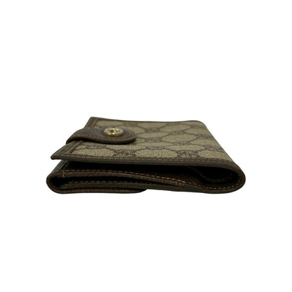 Gucci Vintage GG Logo Canvas Leather Bifold Wallet Brown — view 4