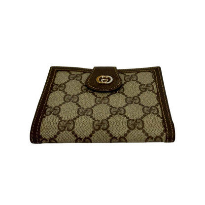 Gucci Vintage GG Logo Canvas Leather Bifold Wallet Brown — view 6