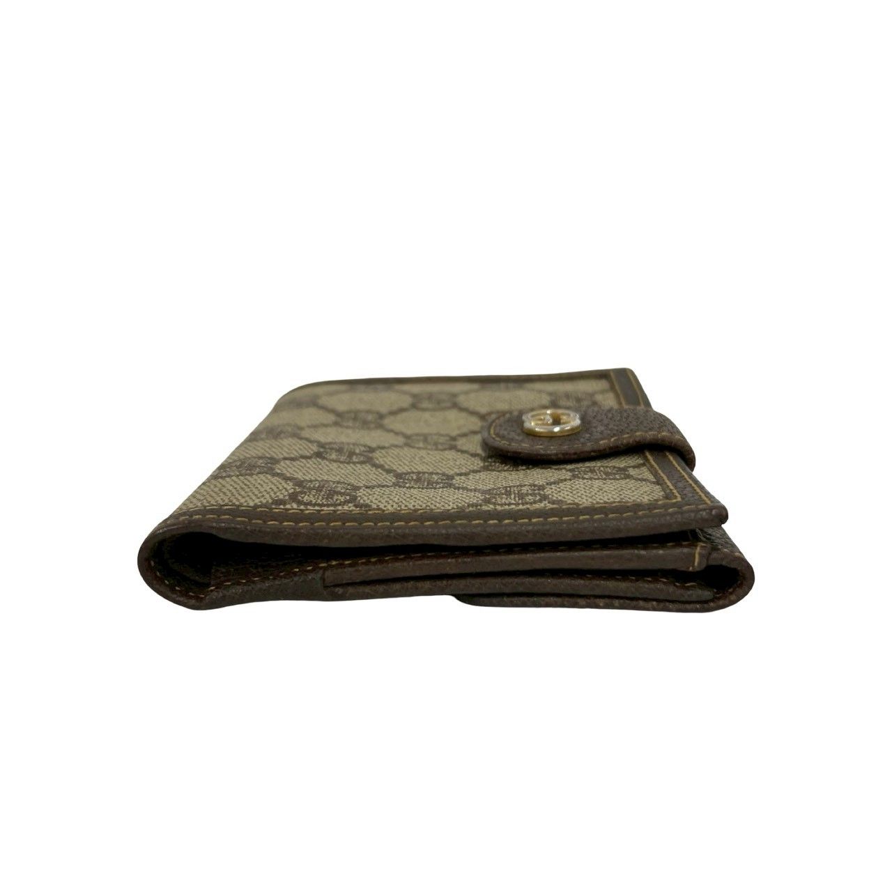 Gucci Vintage GG Logo Canvas Leather Bifold Wallet Brown — view 5