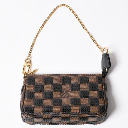 Louis Vuitton Monogram Mini Pochette Accessoires Damier Payette Sequins Pouch