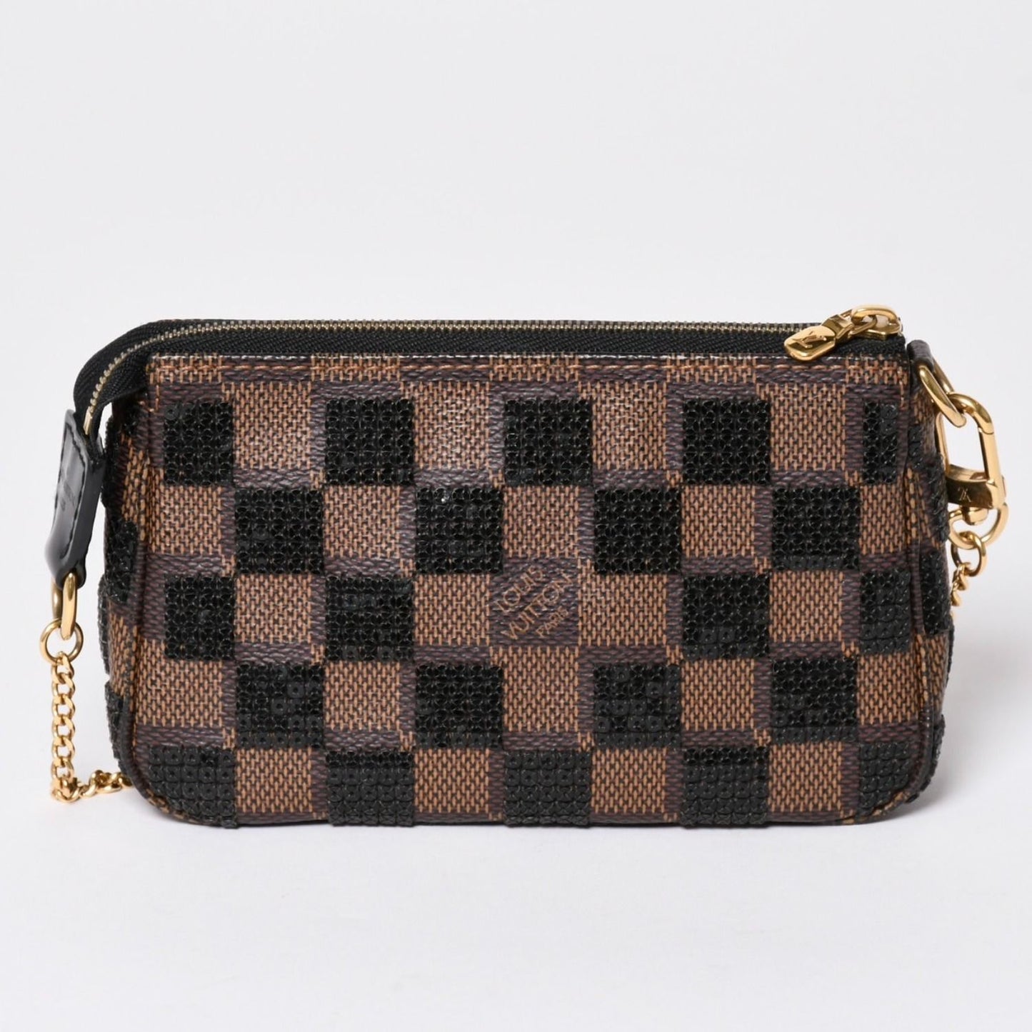Louis Vuitton Monogram Mini Pochette Accessoires Damier Payette Sequins Pouch — view 3