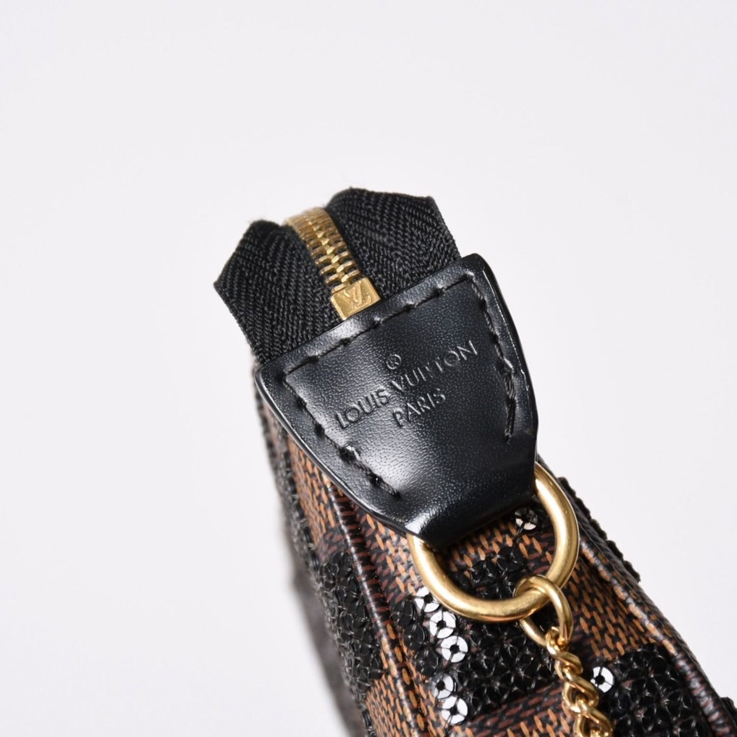 Louis Vuitton Monogram Mini Pochette Accessoires Damier Payette Sequins Pouch — view 5
