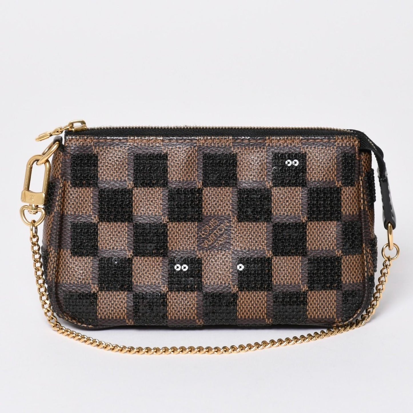 Louis Vuitton Monogram Mini Pochette Accessoires Damier Payette Sequins Pouch — view 2
