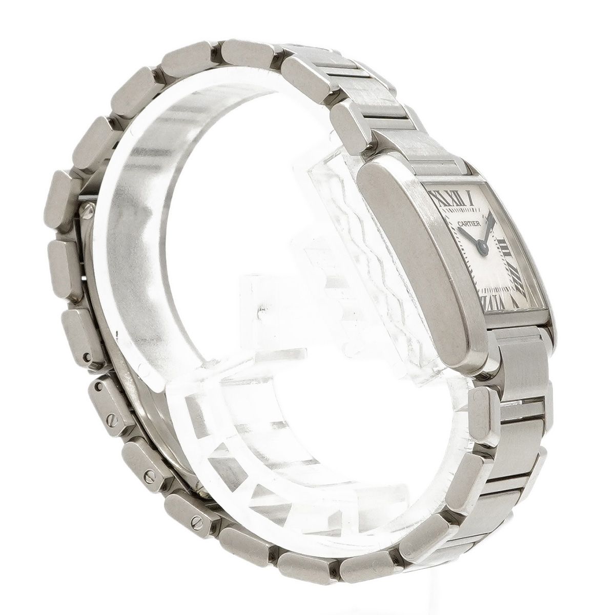 Cartier Tank Francaise SM Ivory Dial Watch — view 3