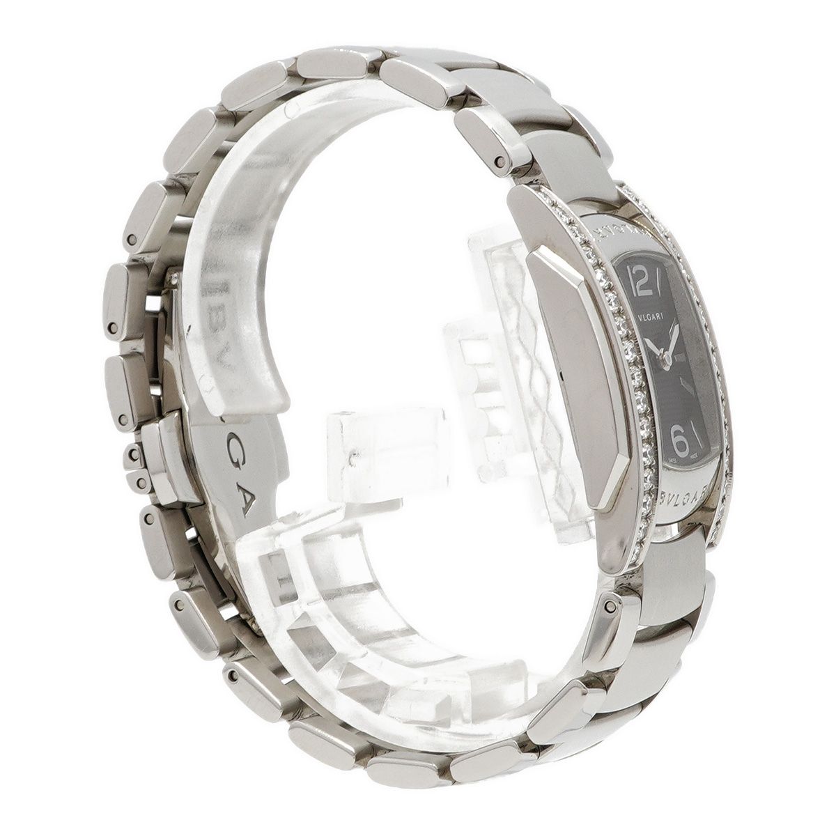Bvlgari Ashoma Diamond Bezel Black Dial Watch — view 3