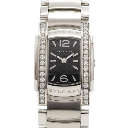 Bvlgari Ashoma Diamond Bezel Black Dial Watch