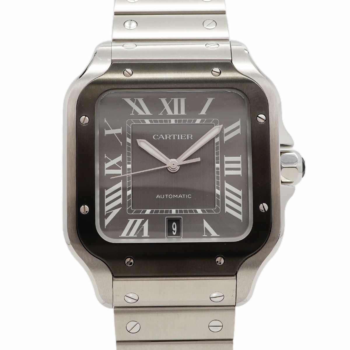 Cartier Santos LM Gray Dial Watch