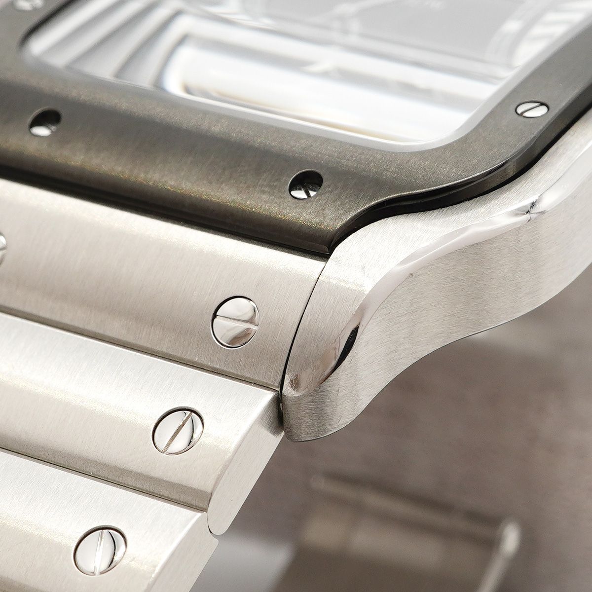 Cartier Santos LM Gray Dial Watch — view 7