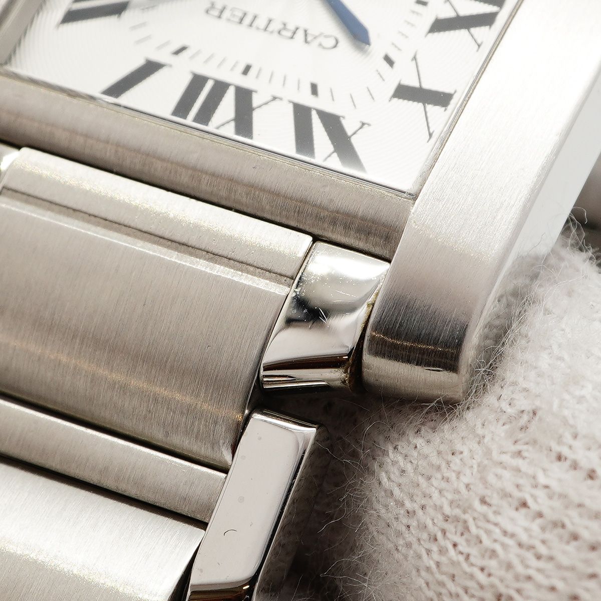Cartier Tank Francaise LM Silver Dial Watch — view 7