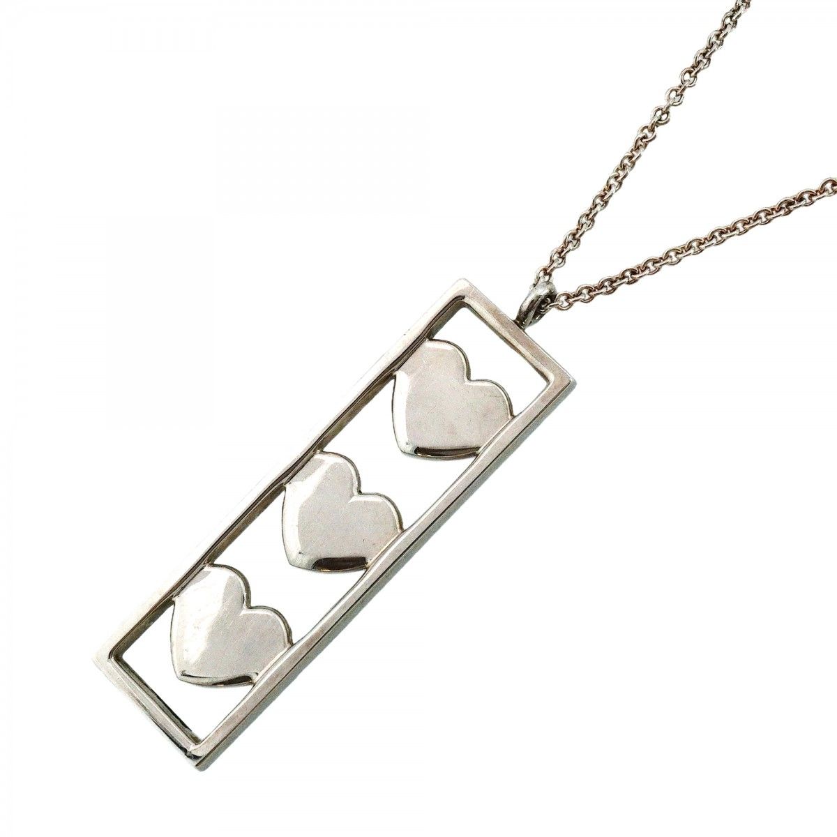 Tiffany & Co Necklace Triple Plate Silver