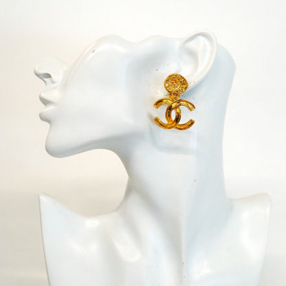 Chanel Earrings Vintage CC Logo Round — view 5