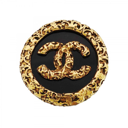 Chanel Brooch Vintage CC Logo Round