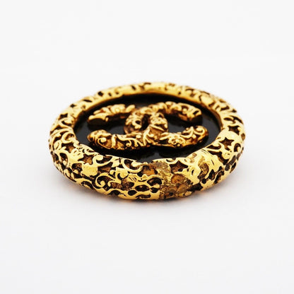 Chanel Brooch Vintage CC Logo Round — view 3