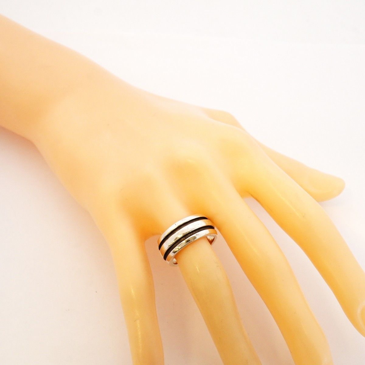 Tiffany & Co Ring Group Double Line 925 Sterling Silver — view 6