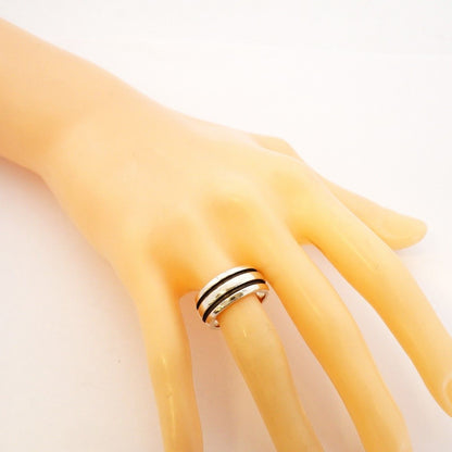 Tiffany & Co Ring Group Double Line 925 Sterling Silver — view 6