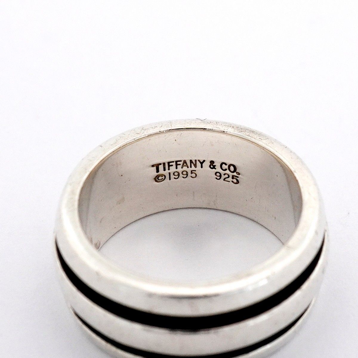 Tiffany & Co Ring Group Double Line 925 Sterling Silver — view 4