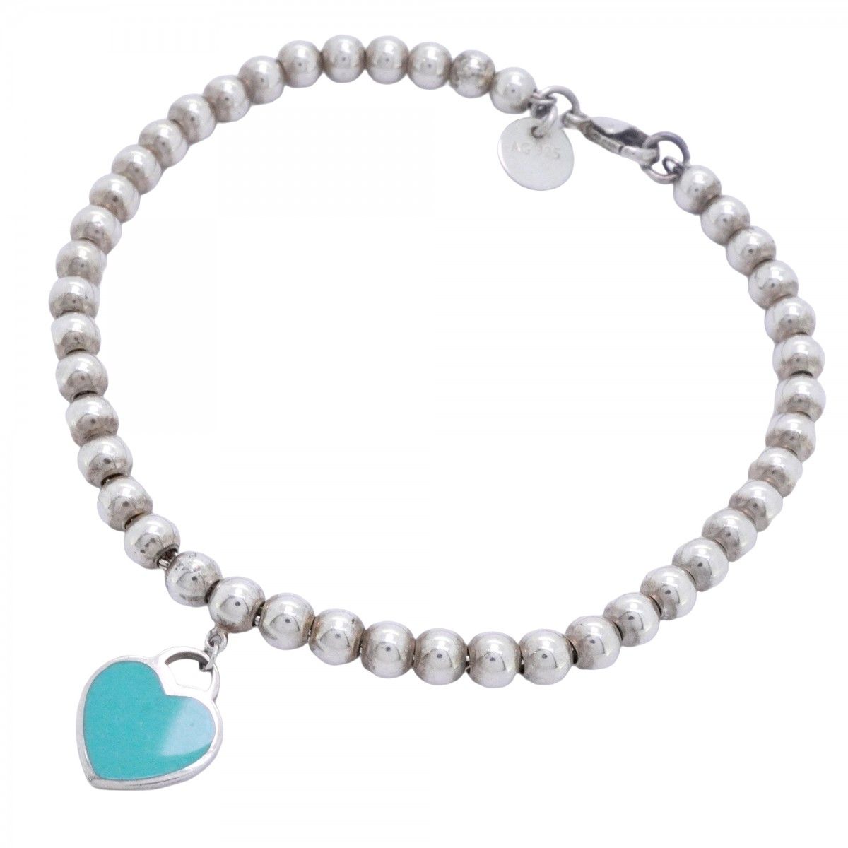 Tiffany & Co Bracelet Return to Heart 925 Sterling Silver Blue