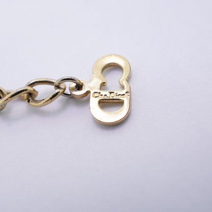 Dior Necklace CD Logo Gold Plated Rhinestone — view 5