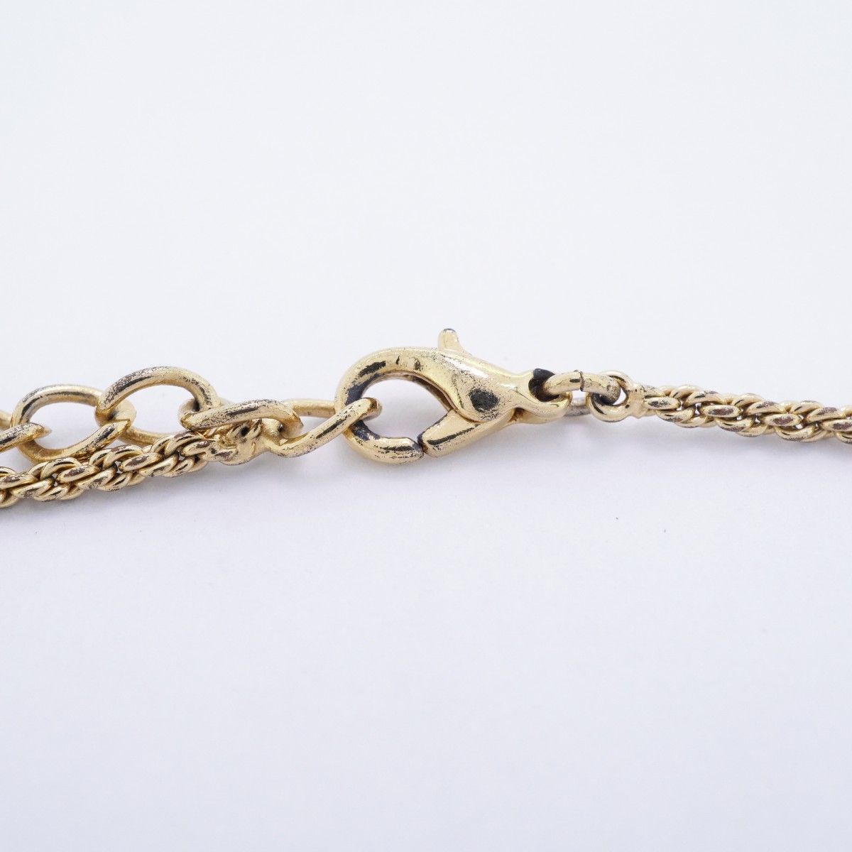 Dior Necklace CD Logo Gold Plated Rhinestone — view 4