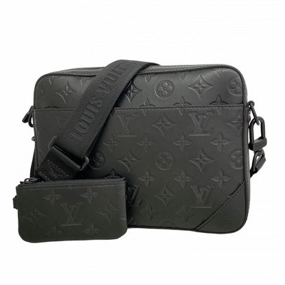 Louis Vuitton Shoulder Bag Monogram Shadow Duo Messenger Black