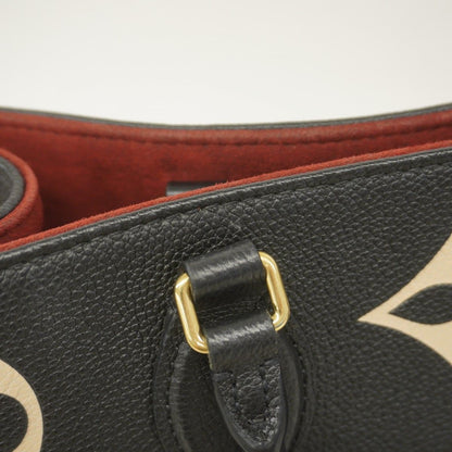 Louis Vuitton Tote Monogram Empreinte Bicolor On The Go MM Black Beige 2-Way — view 9