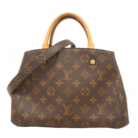 Louis Vuitton Handbag Monogram Montaigne BB Brown 2-Way
