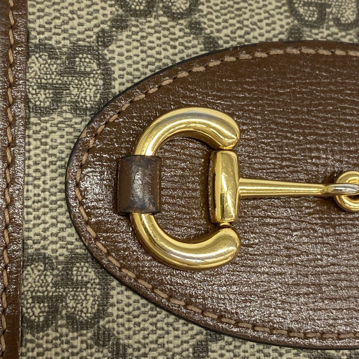 Gucci Wallet GG Supreme Horsebit Brown Gold — view 6