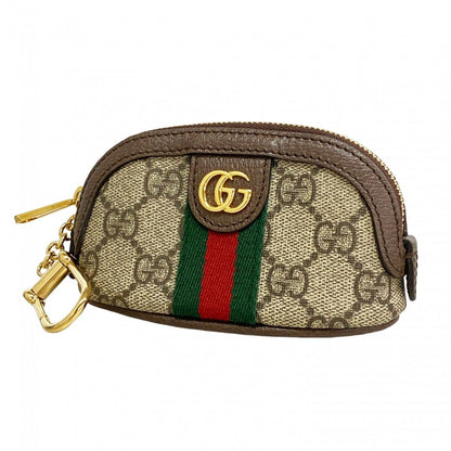 Gucci Coin Case Ophidia Brown Gold