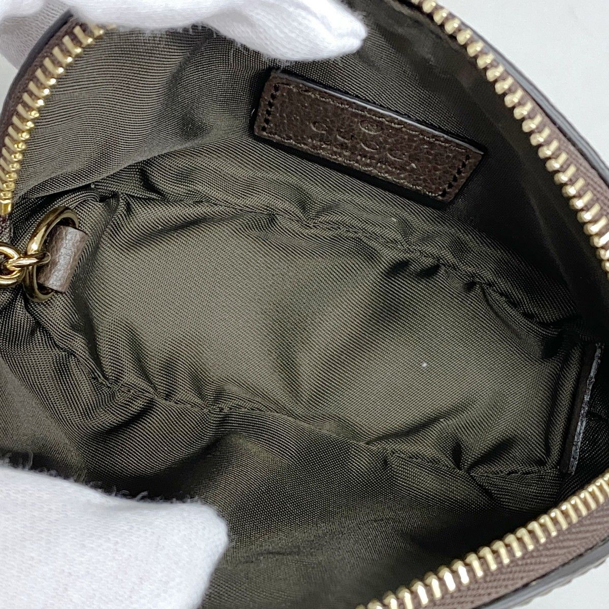 Gucci Coin Case Ophidia Brown Gold — view 4