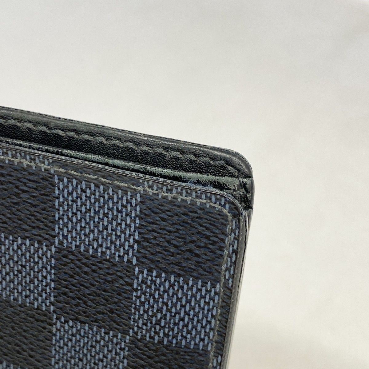 Louis Vuitton Wallet Damier Cobalt Portefeuille Multiple Black Navy — view 6