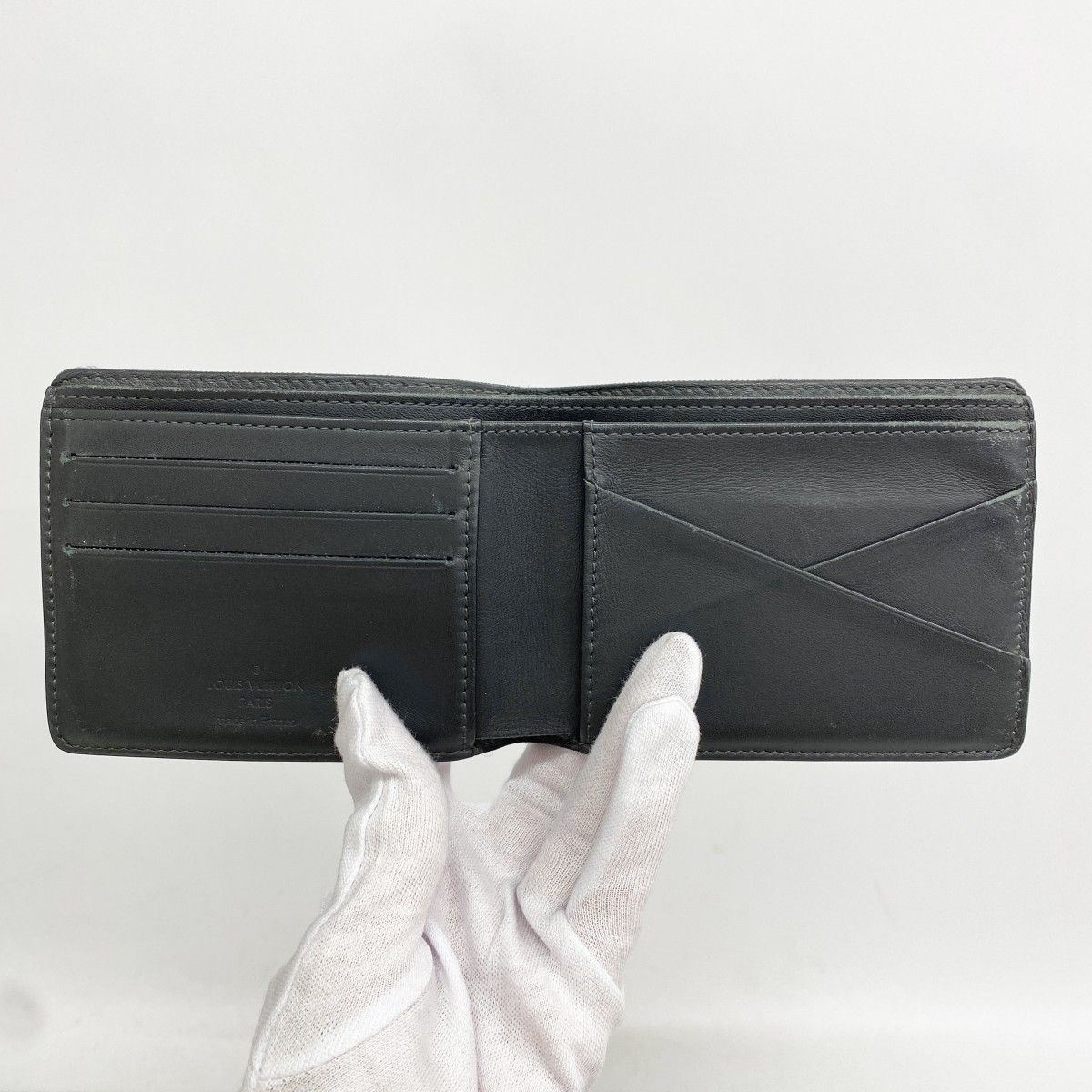 Louis Vuitton Wallet Damier Cobalt Portefeuille Multiple Black Navy — view 3