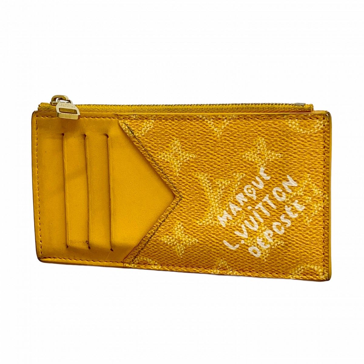 Louis Vuitton Coin Case Monogram Heritage Card Holder Saffron Yellow