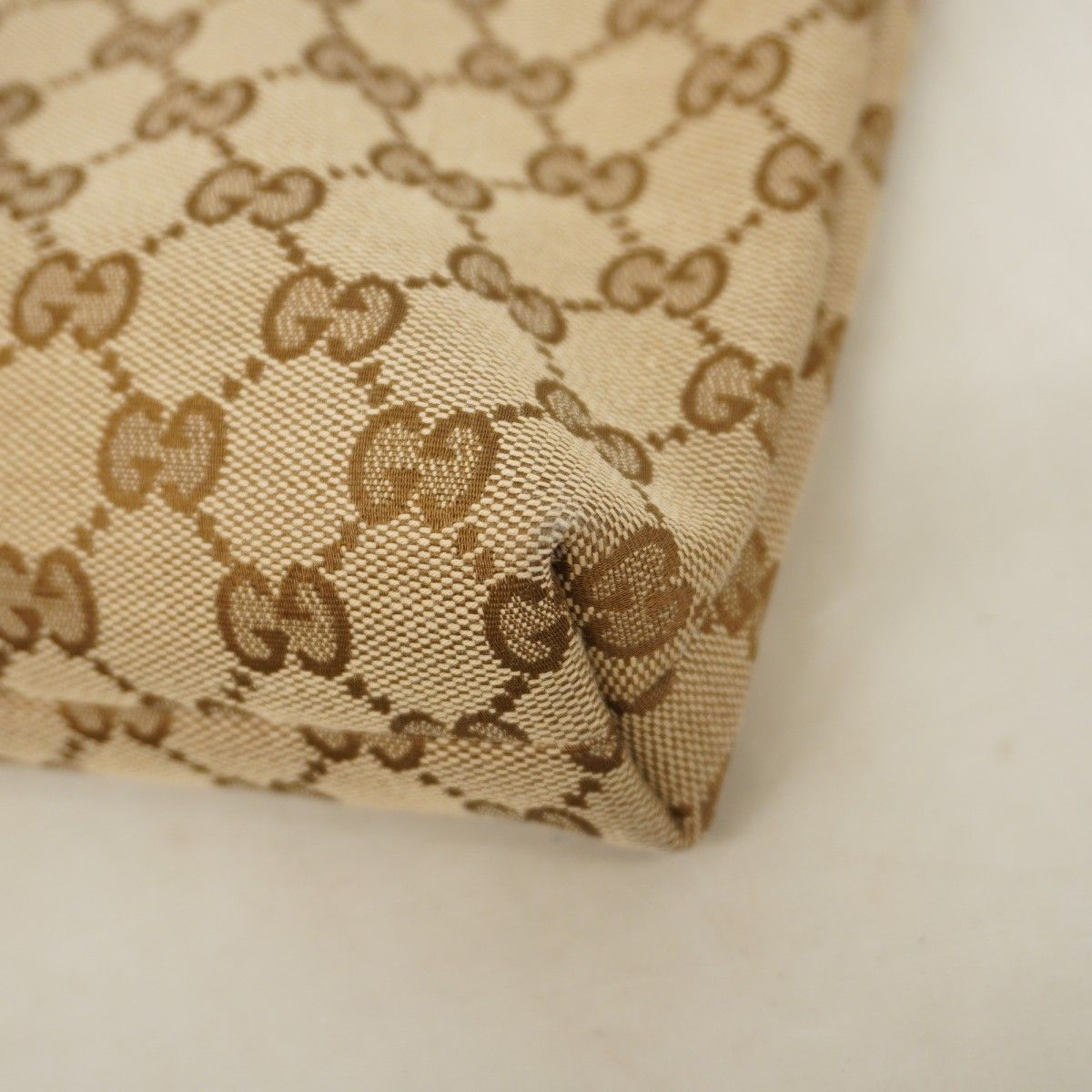 Gucci Shoulder Bag GG Canvas Sherry Line Brown Gold — view 6