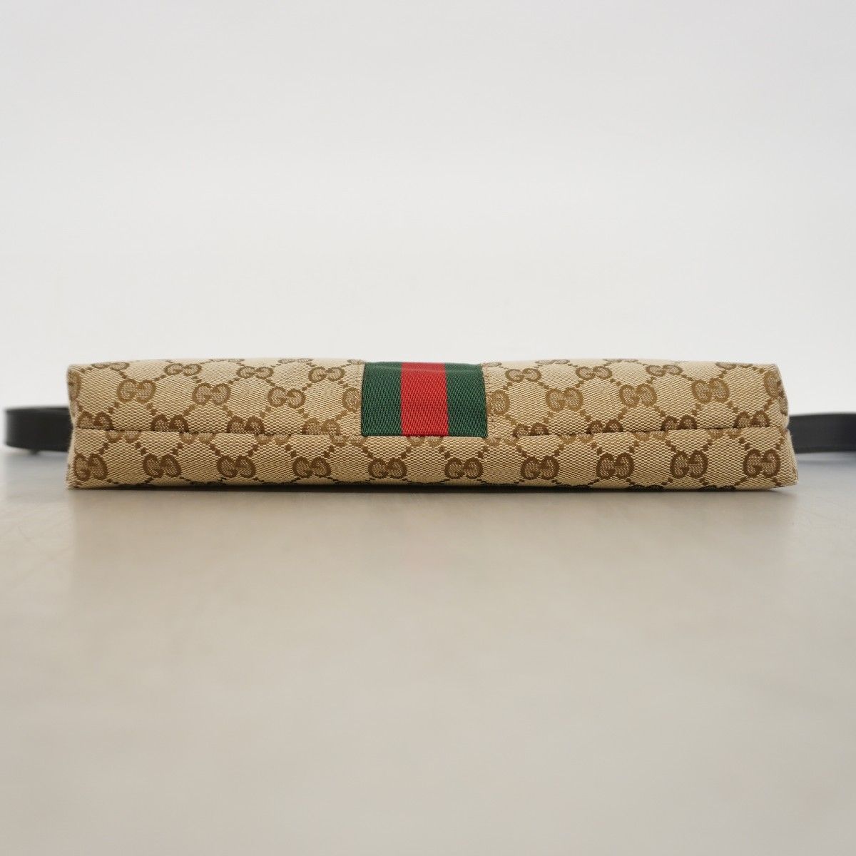 Gucci Shoulder Bag GG Canvas Sherry Line Brown Gold — view 3