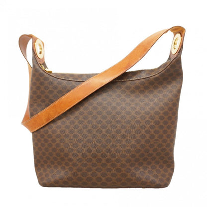 Celine Shoulder Bag Macadam Brown Gold