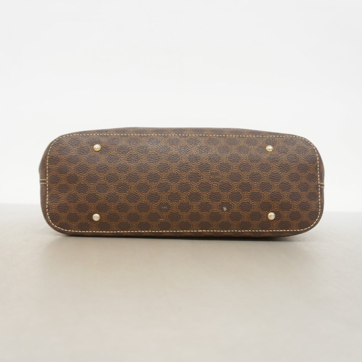 Celine Shoulder Bag Macadam Brown Gold — view 3