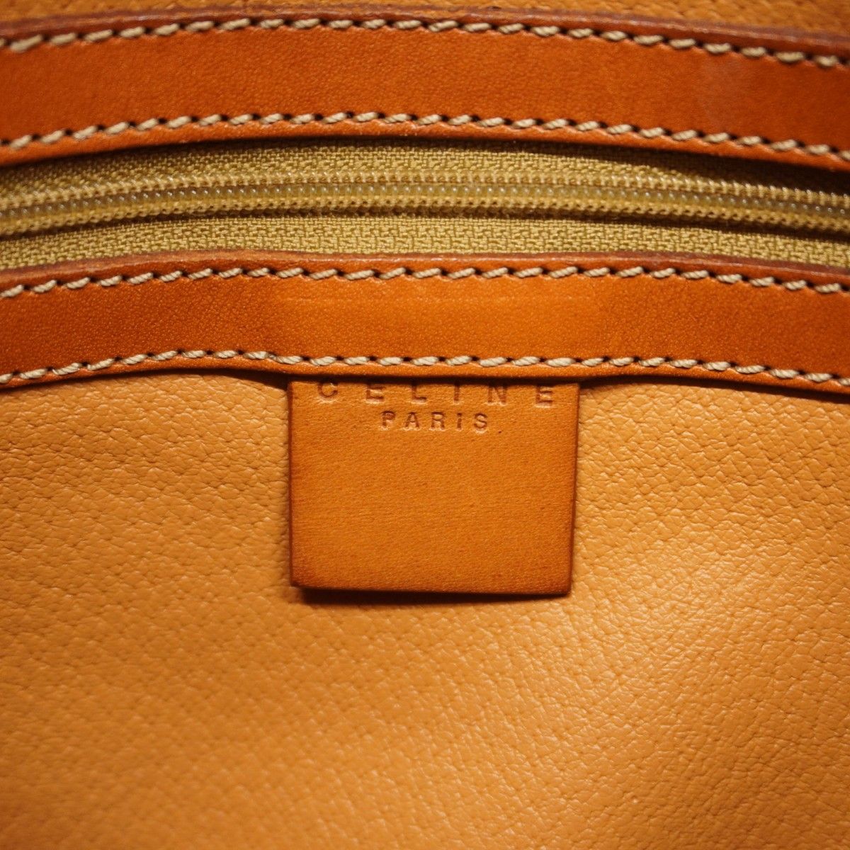 Celine Shoulder Bag Macadam Brown Gold — view 5