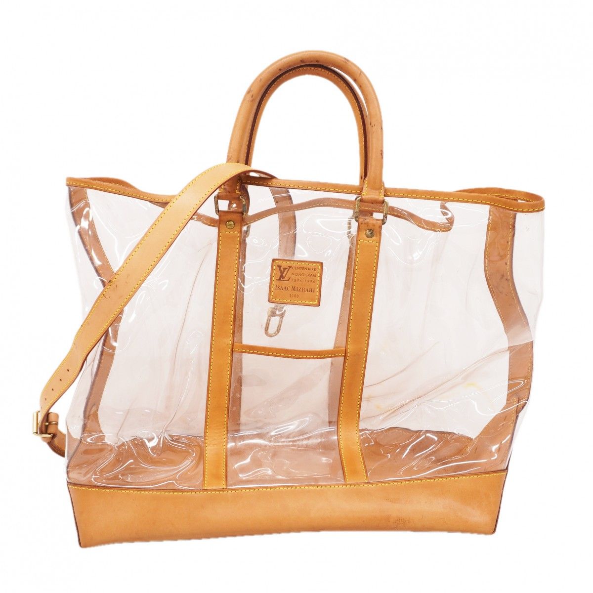 Louis Vuitton Handbag Isaac Mizrahi Brown Clear 2-Way