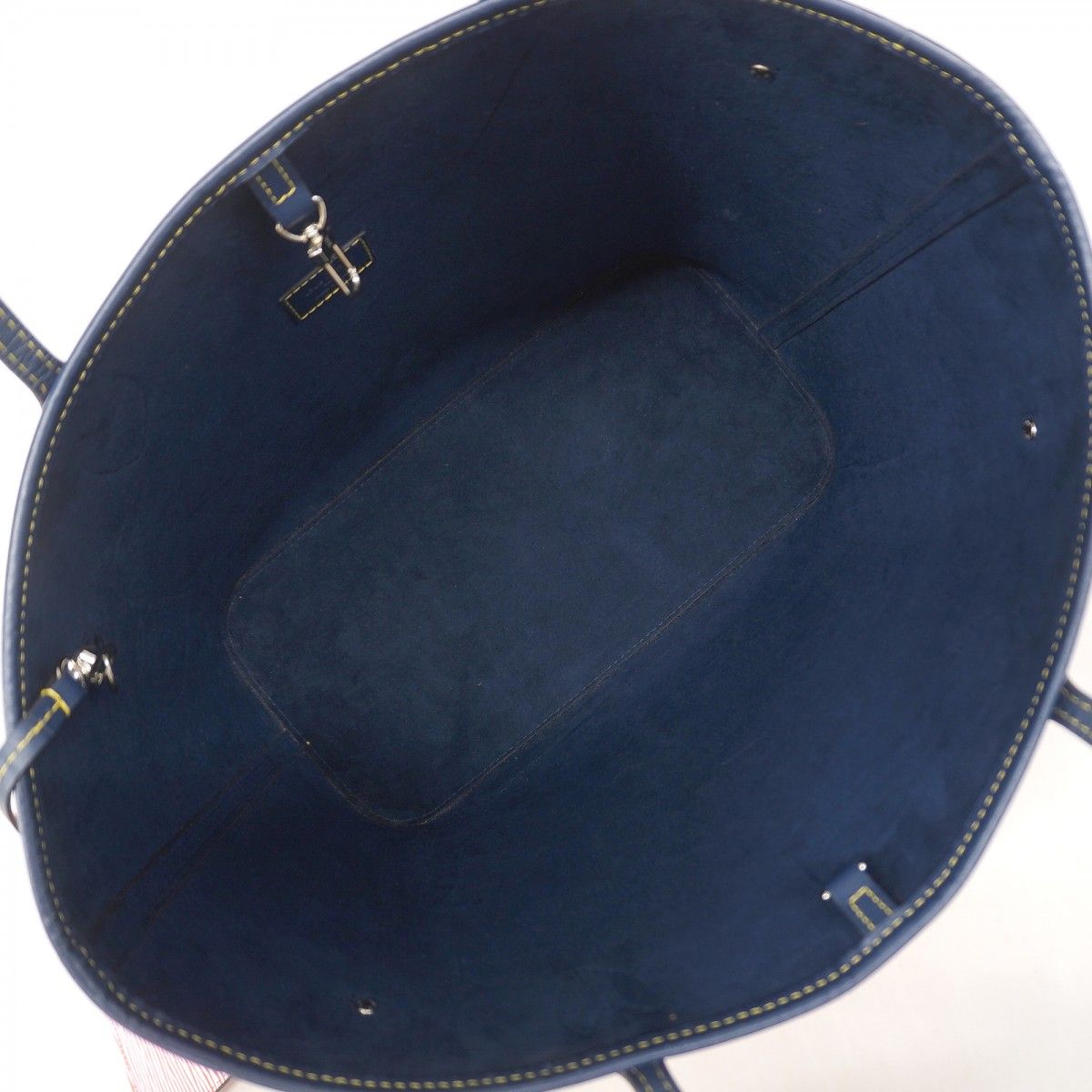 Louis Vuitton Tote Epi Denim Neverfull MM Navy Rouge — view 4