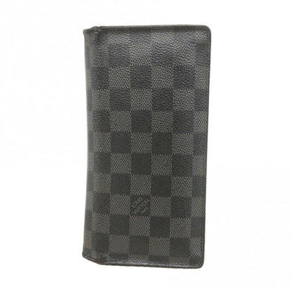 Louis Vuitton Wallet Damier Graphite Portefeuille Brazza Black Gray