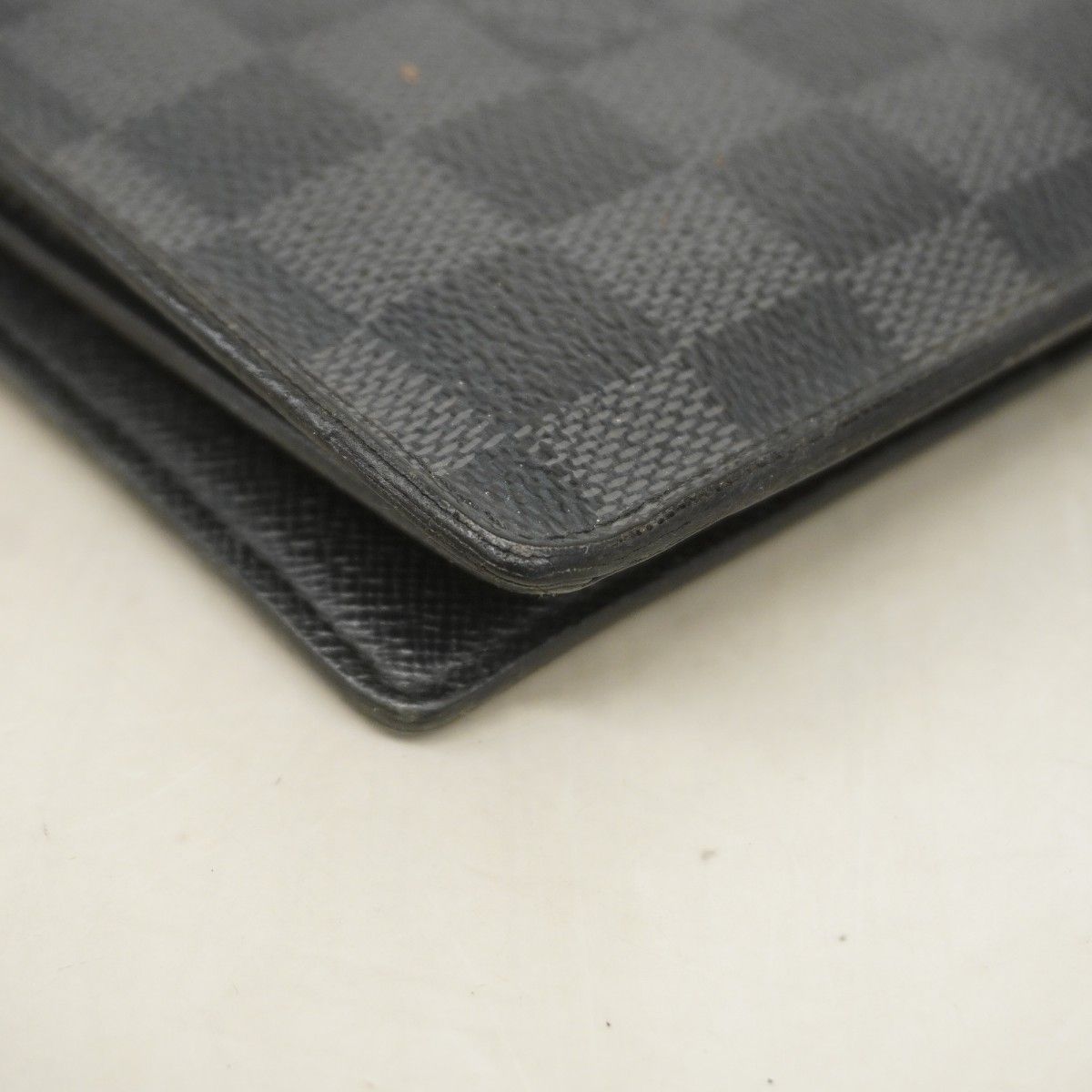 Louis Vuitton Wallet Damier Graphite Portefeuille Brazza Black Gray — view 6