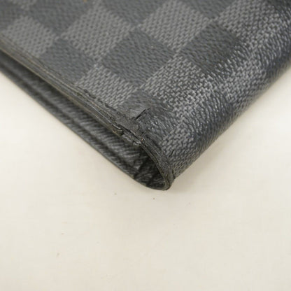 Louis Vuitton Wallet Damier Graphite Portefeuille Brazza Black Gray — view 5